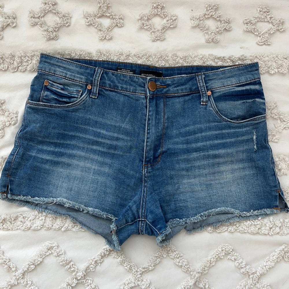 See Thru Soul Blue Jean Shorts